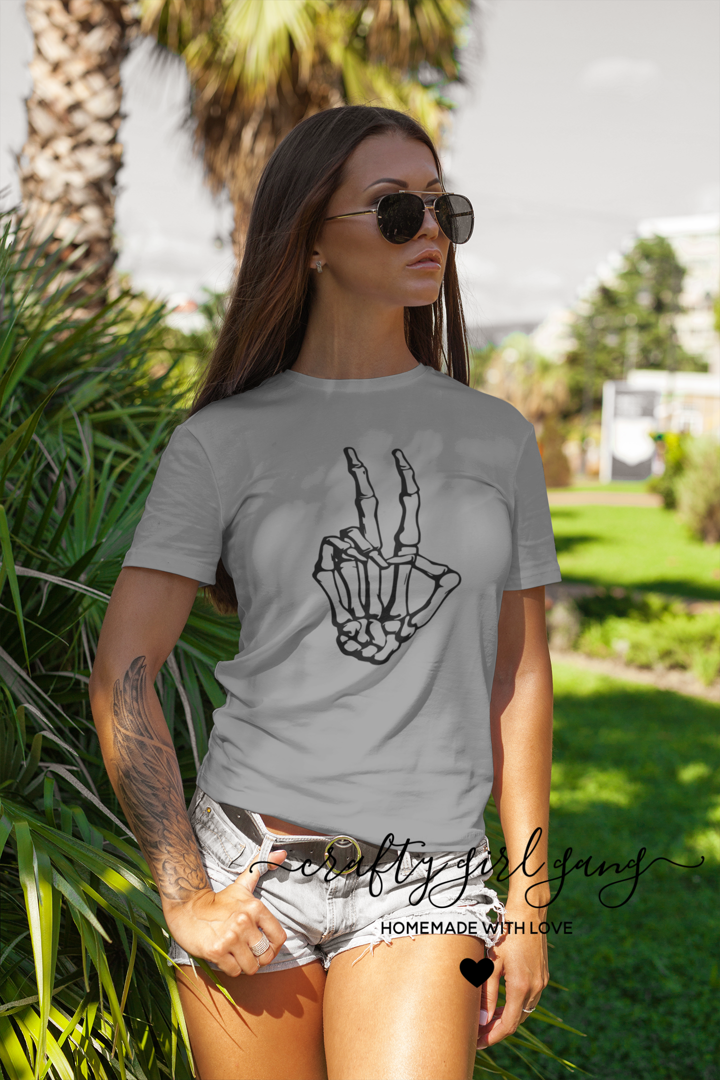 Peace Skeleton Hand - Shirt