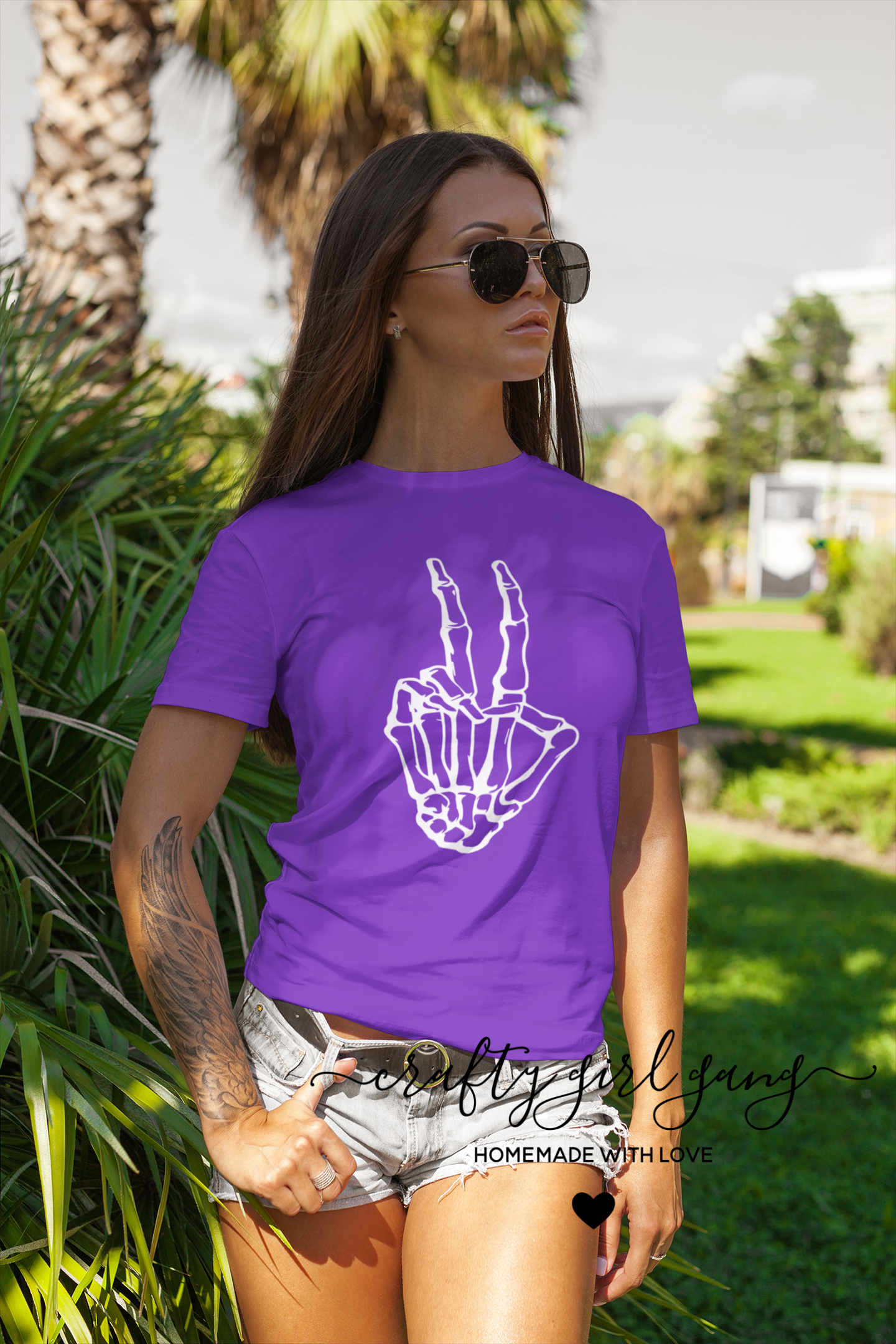 Peace Skeleton Hand - Shirt