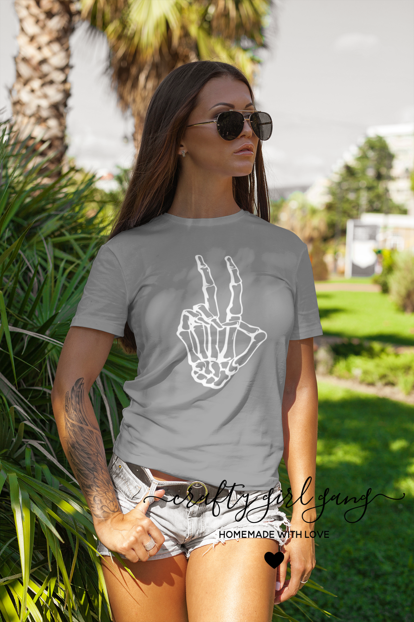 Peace Skeleton Hand - Shirt