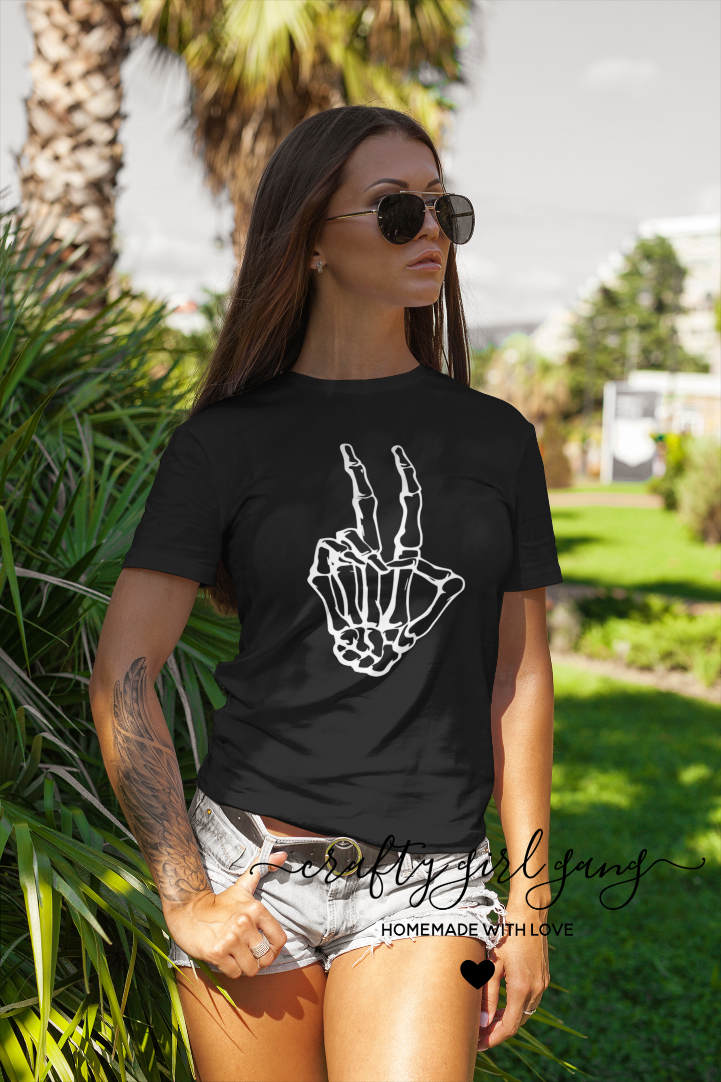 Peace Skeleton Hand - Shirt