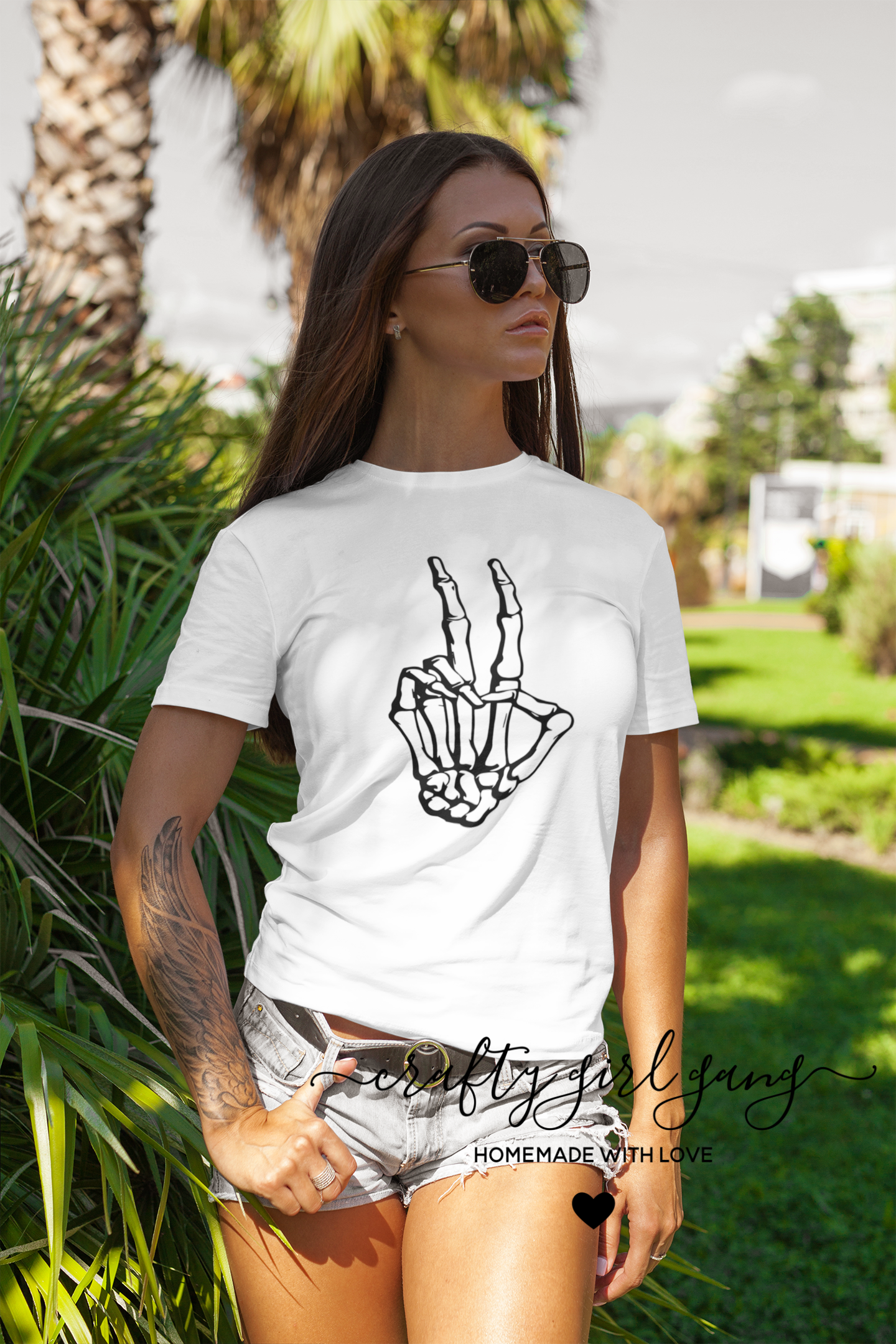 Peace Skeleton Hand - Shirt